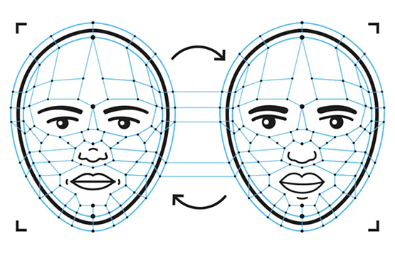 Deep fake mask that indicates a swap