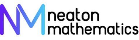 neaton mathematics logo featuring stylized letters "NM" in gradient colors and the word "mathematics" in black.