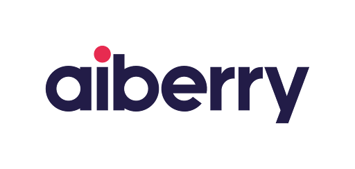 aiberry logo with a red dot above the letter 'i'