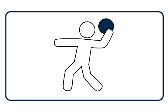 outline of person throwing a ball