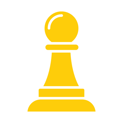 Yellow chess pawn icon.