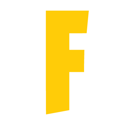 F logo in yellow color.