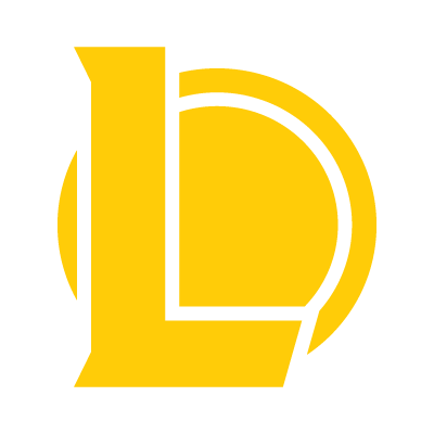 L logo in yellow with a circular design element.